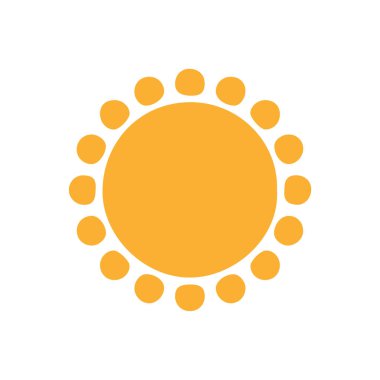 güneş simgesi. Düz tasarım 