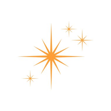 Beyaz üzerine izole edilmiş altın yıldız simgesi