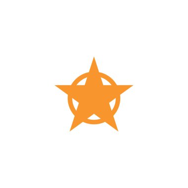 Beyaz üzerine izole edilmiş altın yıldız simgesi