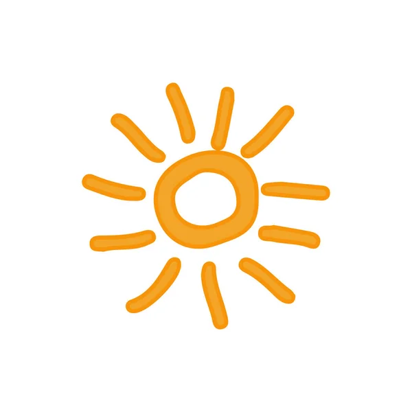 Сонце Плоский Значок Векторна Ілюстрація — стоковий вектор