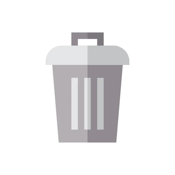 Trash Bin Flat Icon Illustration Recycle Symbol — Stockvektor