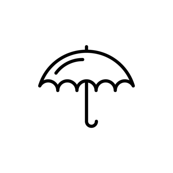 Simple Umbrella Icon White Background — Stok Vektör