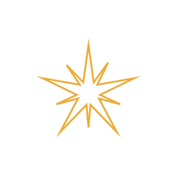 Icône Étoile Dorée Isolée Sur Blanc — Image vectorielle