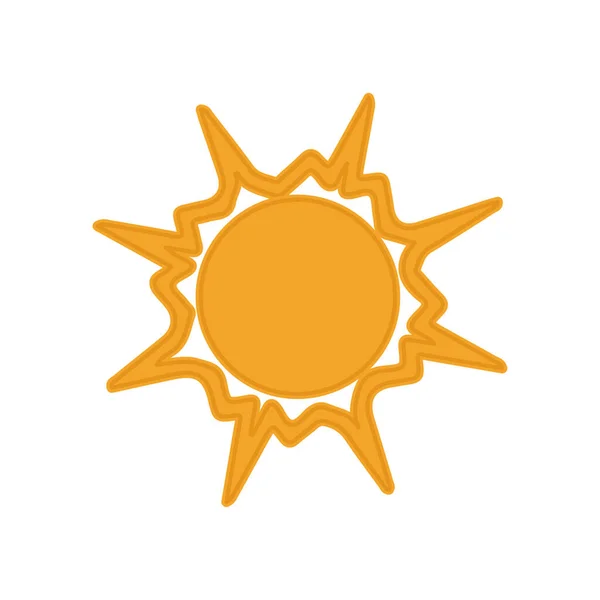 Het Pictogram Van Zon Platte Ontwerp — Stockvector