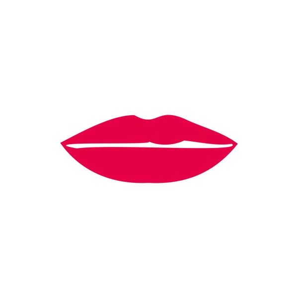 Red Lips Simple Icon Vector Illustration — Stockový vektor