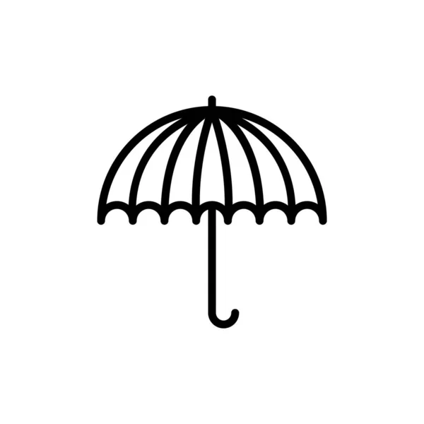 Simple Umbrella Icon White Background — стоковый вектор