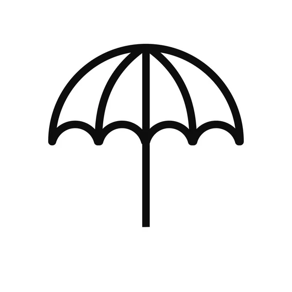 Simple Umbrella Icon White Background — стоковый вектор