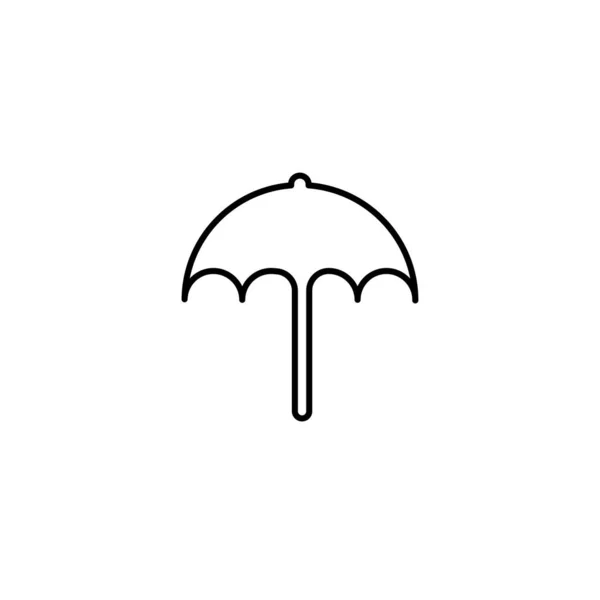 Simple Umbrella Icon White Background — стоковый вектор