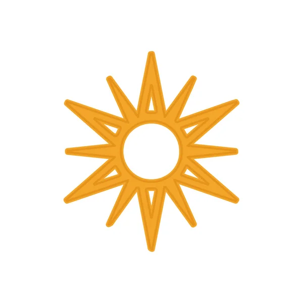 Sun Icon Flat Design — Stock Vector