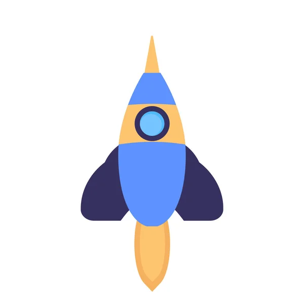 Cohete Vector Icono Aislado Sobre Fondo Blanco Nave Espacial Logotipo — Archivo Imágenes Vectoriales