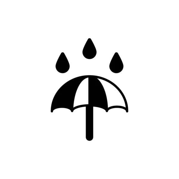 Yağmurlu Şemsiye Vektör Çizimi — Stok Vektör