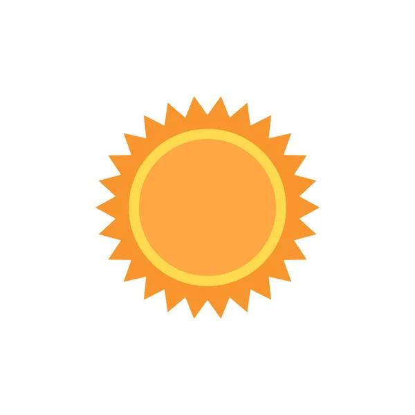 Sonne Flach Symbol Vektor Illustration — Stockvektor