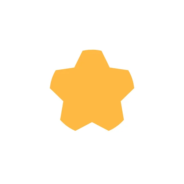 Golden Star Icon Isolated White — Stock Vector