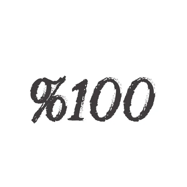 白を基調とした100 のレタリング ベクターイラスト — ストックベクタ