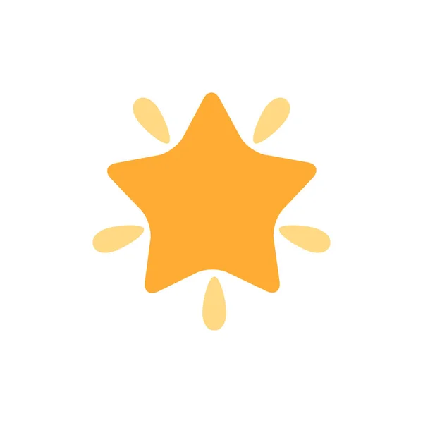 Beyaz üzerine izole edilmiş altın yıldız simgesi