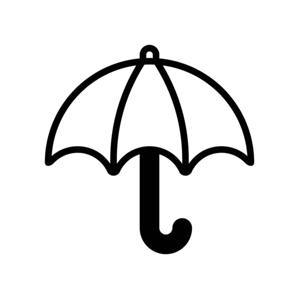Simple Umbrella Icon White Background — Stock Vector