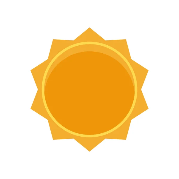 Icono Plano Del Sol Vector Ilustración — Vector de stock