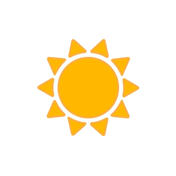 Sun Flat Icon Vector Illustration — Stock Vector