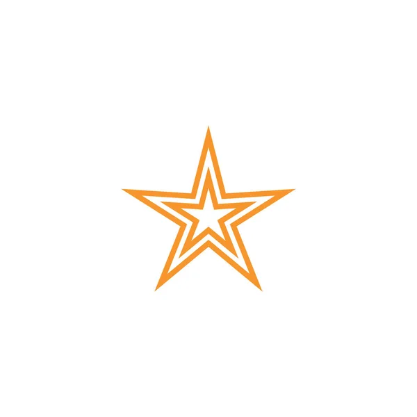 Icono Estrella Dorada Aislado Blanco — Vector de stock