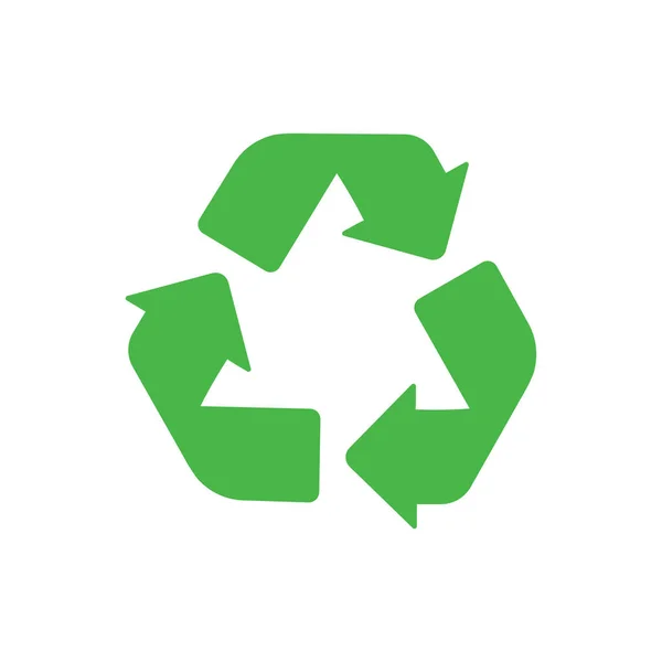 Icono Símbolo Reciclaje Verde Ilustración Vectorial — Archivo Imágenes Vectoriales