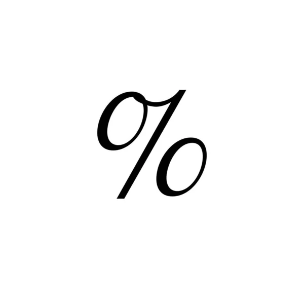 Percent Vector Icon Illustration White Background — Vector de stock