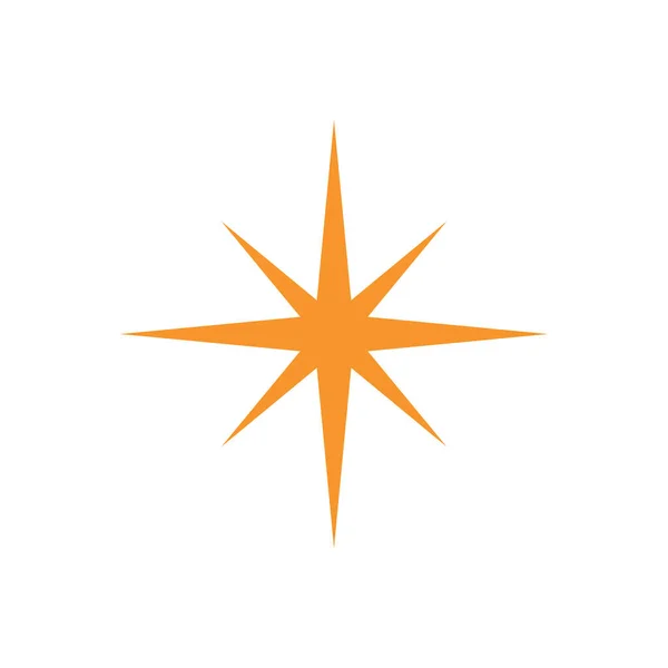 Arany Csillag Ikon Elszigetelt Fehér — Stock Vector