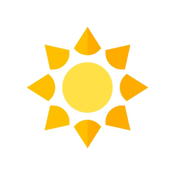 Sun Flat Icon Vector Illustration — Stock Vector