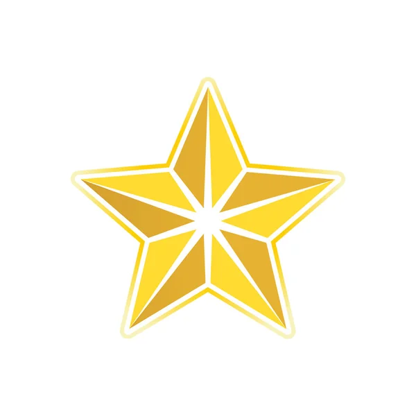 Icône Étoile Dorée Isolée Sur Blanc — Image vectorielle