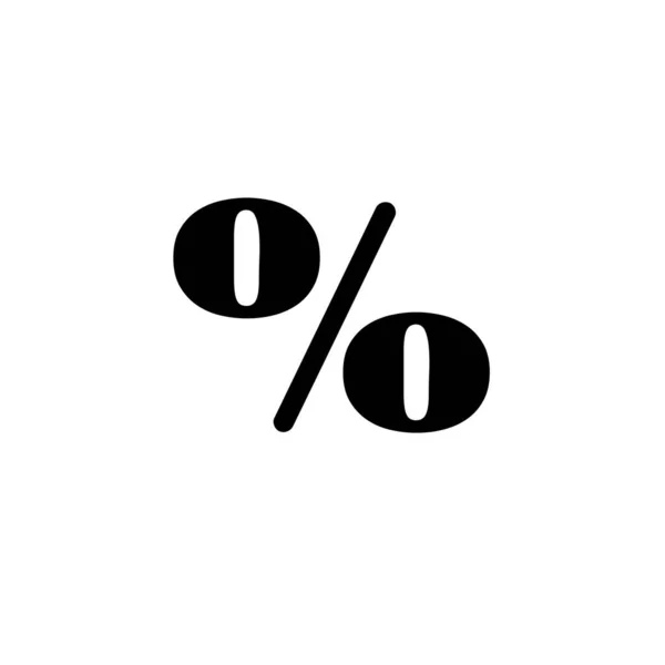 Percent Vector Icon Illustration White Background — Stockvektor