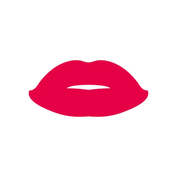 Red Lips Simple Icon Vector Illustration — Vettoriale Stock