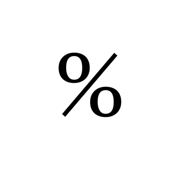 Percent Vector Icon Illustration White Background —  Vetores de Stock