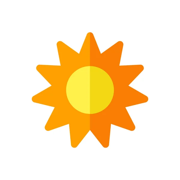 Sonne Flach Symbol Vektor Illustration — Stockvektor