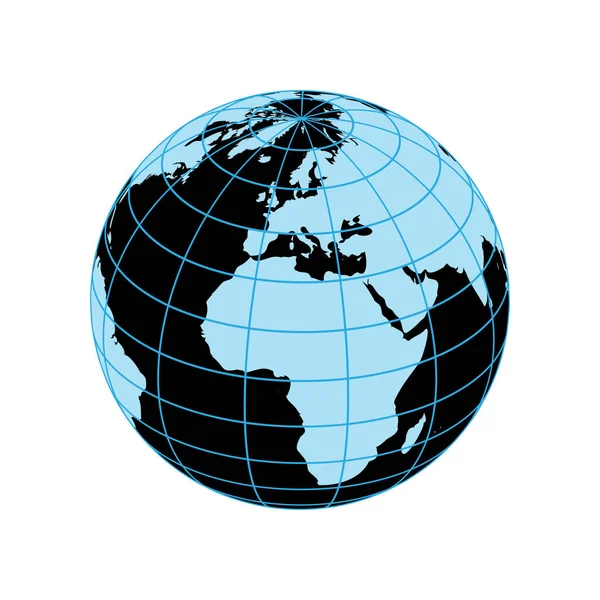 Ikona Mapy Świata Tło Ilustracji Wektora — Wektor stockowy