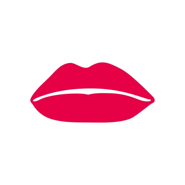 Red Lips Simple Icon Vector Illustration — 스톡 벡터