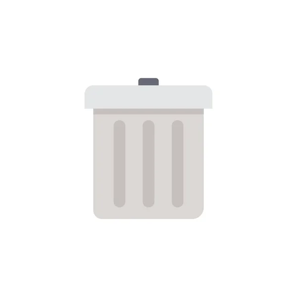 Trash Bin Flat Icon Illustration Recycle Symbol — Vetor de Stock