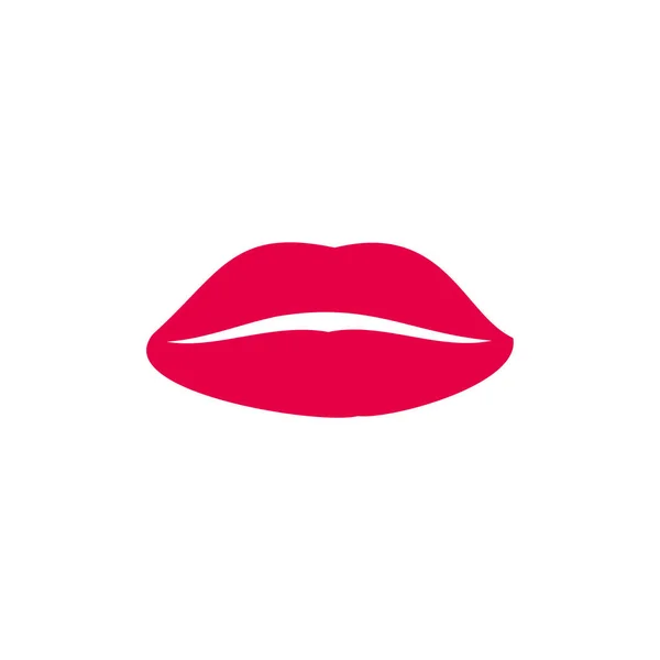 Red Lips Simple Icon Vector Illustration — 图库矢量图片