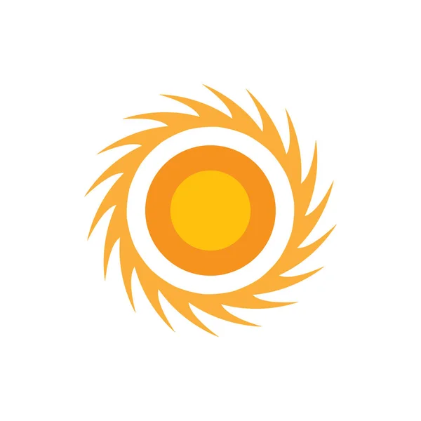 Sun Icon Flat Design — Stock Vector