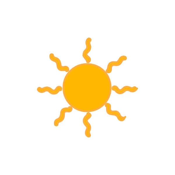 Güneş Simgesi Düz Tasarım — Stok Vektör