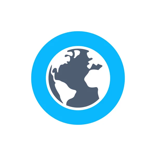 World Map Icon Vector Illustration Background — стоковый вектор