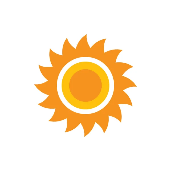 Het Pictogram Van Zon Platte Ontwerp — Stockvector