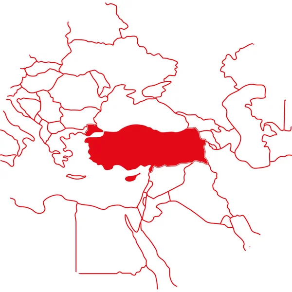 Vector Illustration Turkey Copy Space — стоковый вектор