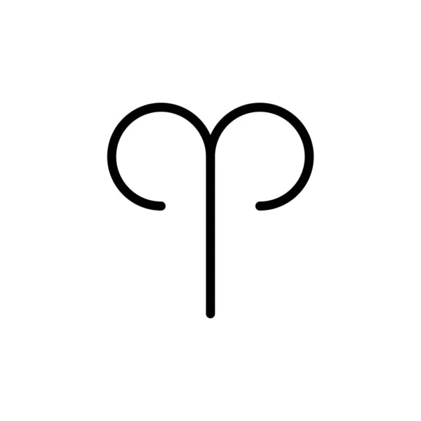 Zodiac Aries Symbol Icon Illustration — Vettoriale Stock