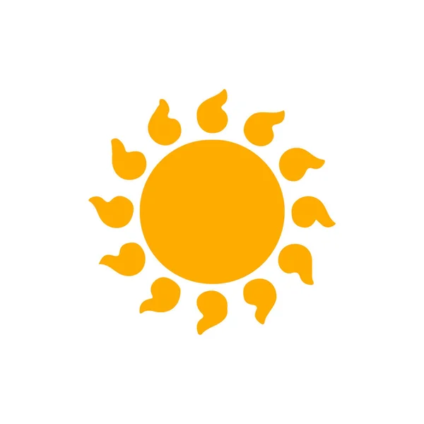 Sun Flat Icon Vector Illustration — Stock Vector