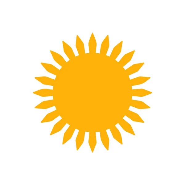 Icono Del Sol Diseño Plano — Archivo Imágenes Vectoriales