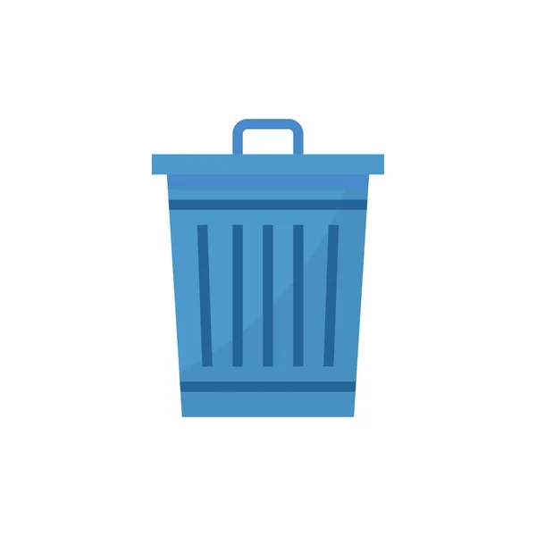 Trash Bin Flat Icon Illustration Recycle Symbol — Image vectorielle