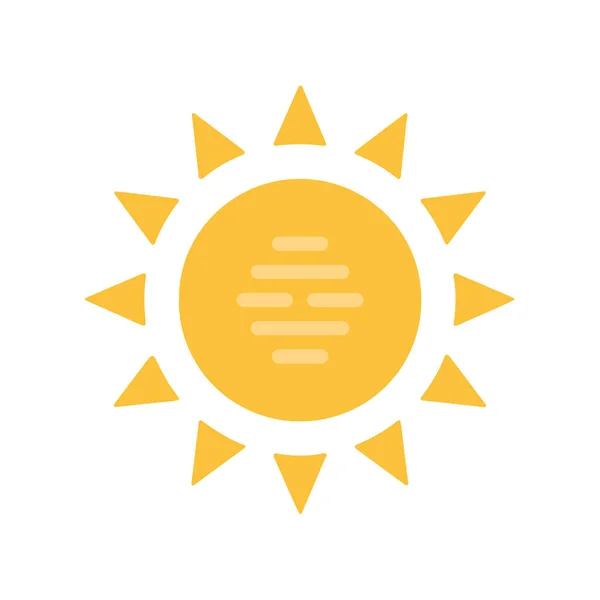 Sun Flat Icon Vector Illustration — Stock Vector