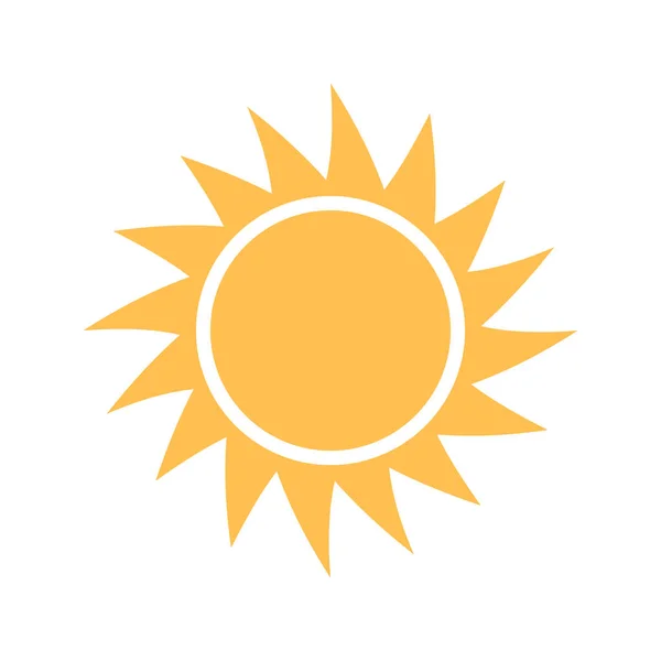 Εικονίδιο Τον Ήλιο Επίπεδη Σχεδίαση — Διανυσματικό Αρχείο