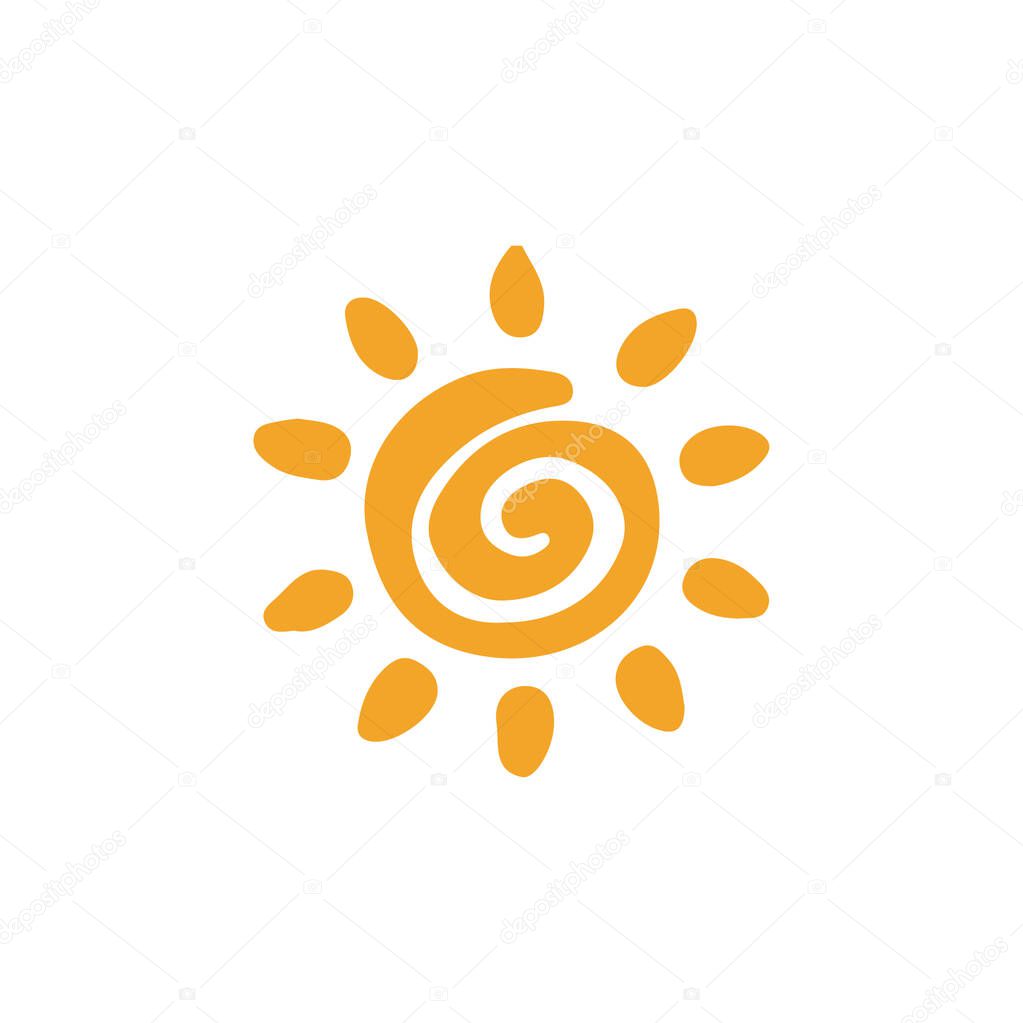 sun icon isolated on white background