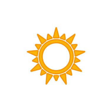 güneş simgesi. Düz tasarım 