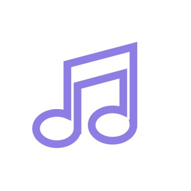 müzik notası ikon vektör illüstrasyonu